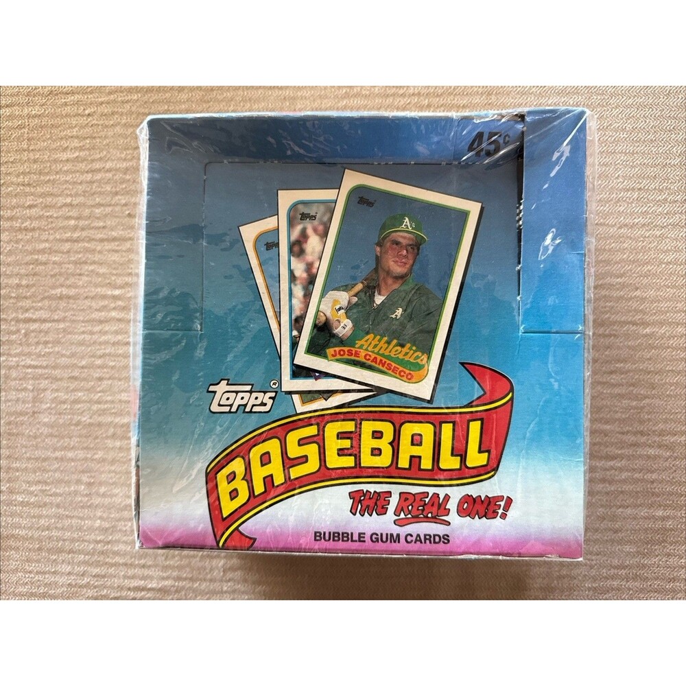 1989 Topps The Real One! Baseball 36 Sealed Packs Bubble Gum Cards, Box Sealed